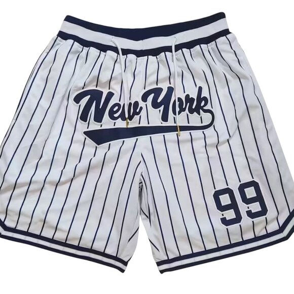 Retro Drip NEW YORK ALL RISE #99 Aaron Judge Homage Basketball Shorts Men's sz L - Picture 1 of 1
